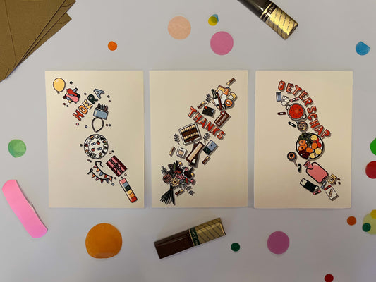 Een pad vol wensen- set van 3 kaarten